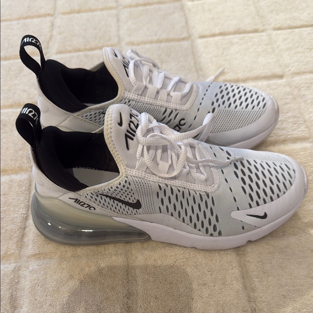 Nike Air Max 270 White and Black Sneakers